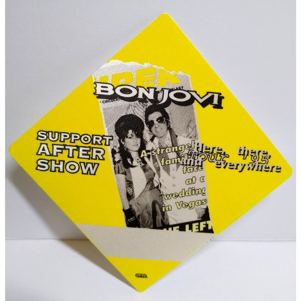 Bon Jovi Backstage Pass Original 1995 Original Here There and Everywhere Yellow